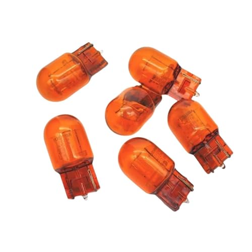Piumeif Pair (2) T20 7440 WY21W Turn Signal Light Bulb (12V 21W) fit for 06 Accord CRV RAV4 REIZ Camry Corolla, 2000 lexus es300/es330, 2010 Subaru, BMW E46 Amber Bulbs - Image 5