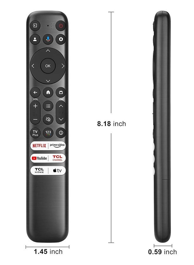 Voice Replacement TV Remote Control for TCL Google Compatible with TCL Q6/Q7/QM8/S3/S4 Series