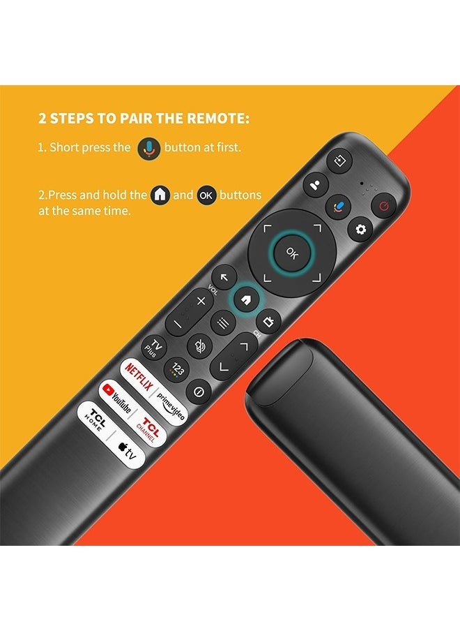 Voice Replacement TV Remote Control for TCL Google Compatible with TCL Q6/Q7/QM8/S3/S4 Series