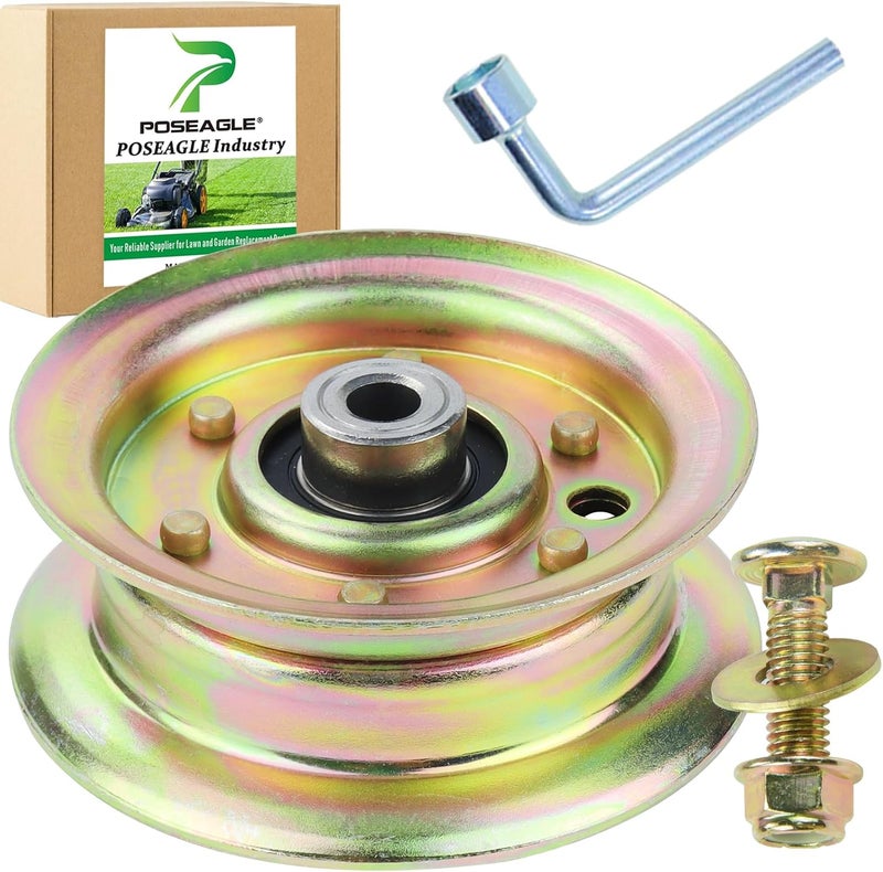 POSEAGLE 532177968 Idler Pulley Replaces 193197 Idler Pulley Craftsman 177968 Pulley, Husqvarna 532193197 Pulley, Ariens 21546308 for Husqvarna Z254, YTH20K46, YTH2348, YTH24V48, YTH21K46 Lawn Mowers - Image 1