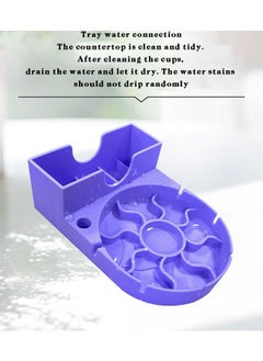 Realfrog Water Bottle Drying Rack for Stanley 20-30-40oz Tumbler, Cup Silicone Drying Rack, Countertop Bottle Holder for Cups/Mugs/Glasses/Straw/Cup Lid (Blue)  - Image 3
