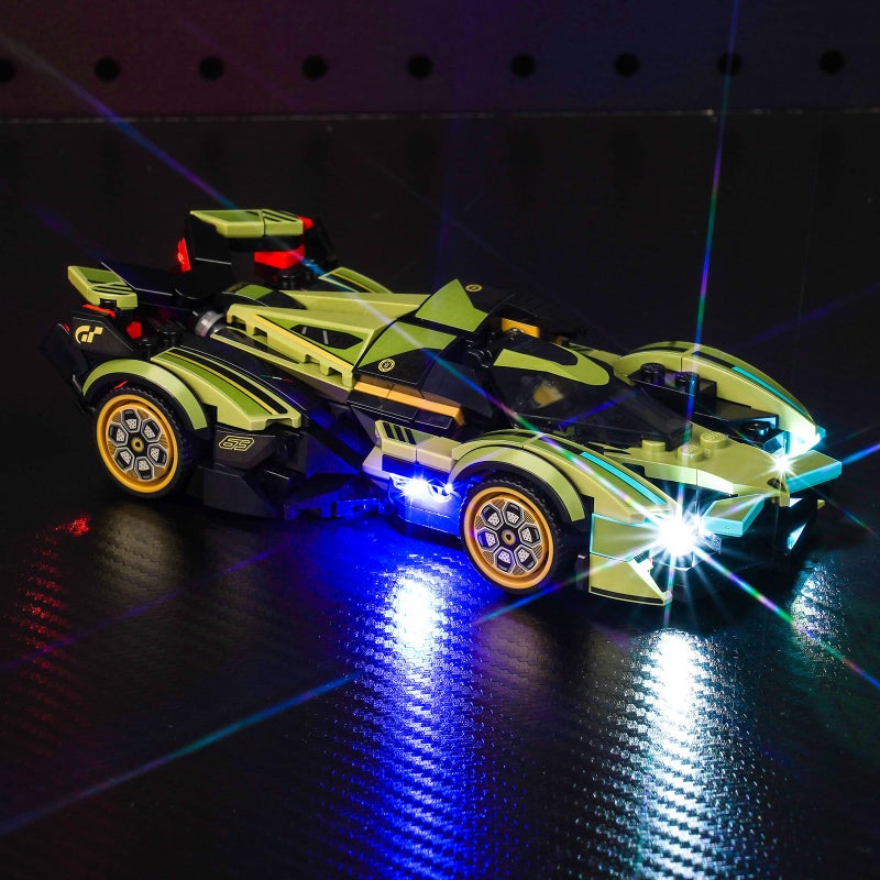 Hilighting Upgraded Led Light Kit for Lego Lamborghini Lambo V12 Vision GT Super Car Building Set Compatible with Lego 76923 Model Not Included - Image 2