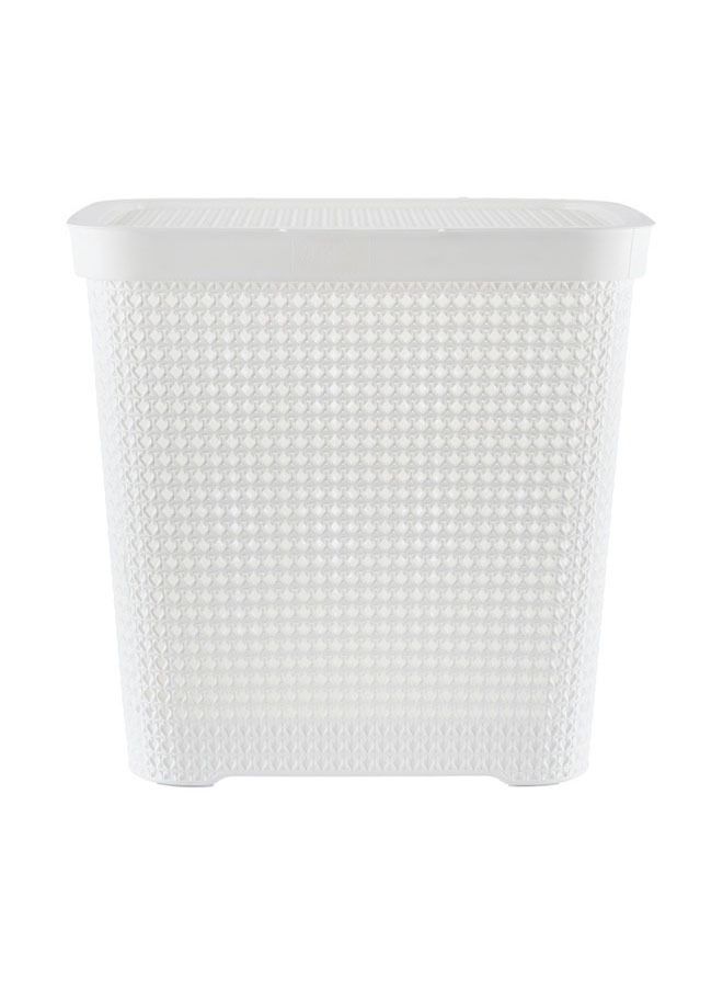 cleany genie Multi-Purpose Plastic Laundry Basket with Lid, with a Slit Break Resistant, Light Weight, Durable and Stylish Construction Large Space Perfect for Storage - Image 3