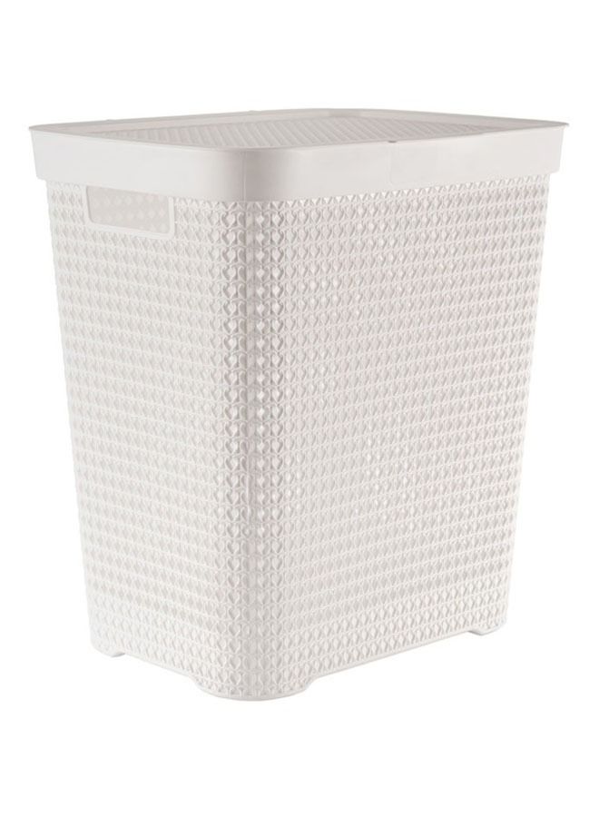 cleany genie Multi-Purpose Plastic Laundry Basket with Lid, with a Slit Break Resistant, Light Weight, Durable and Stylish Construction Large Space Perfect for Storage - Image 1