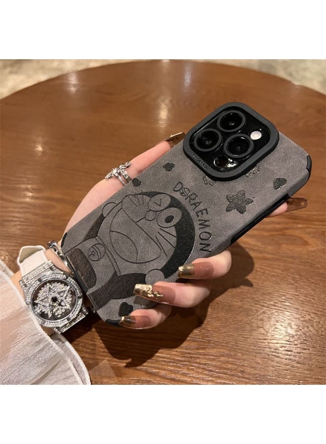 NIBEMINENT Cartoon Kitten Protective TPU Case Cover For iPhone 15 Plus, Gray