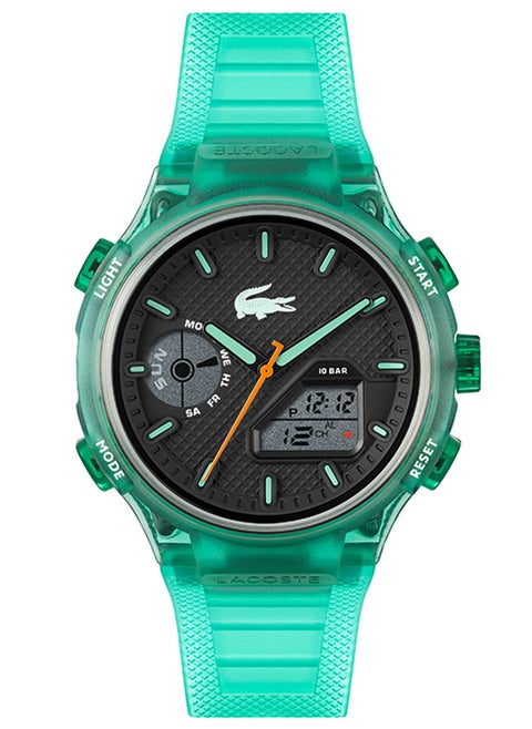 LC33 Analog and Digital Display Silicon Strap Wrist Watch - 45 mm - Green