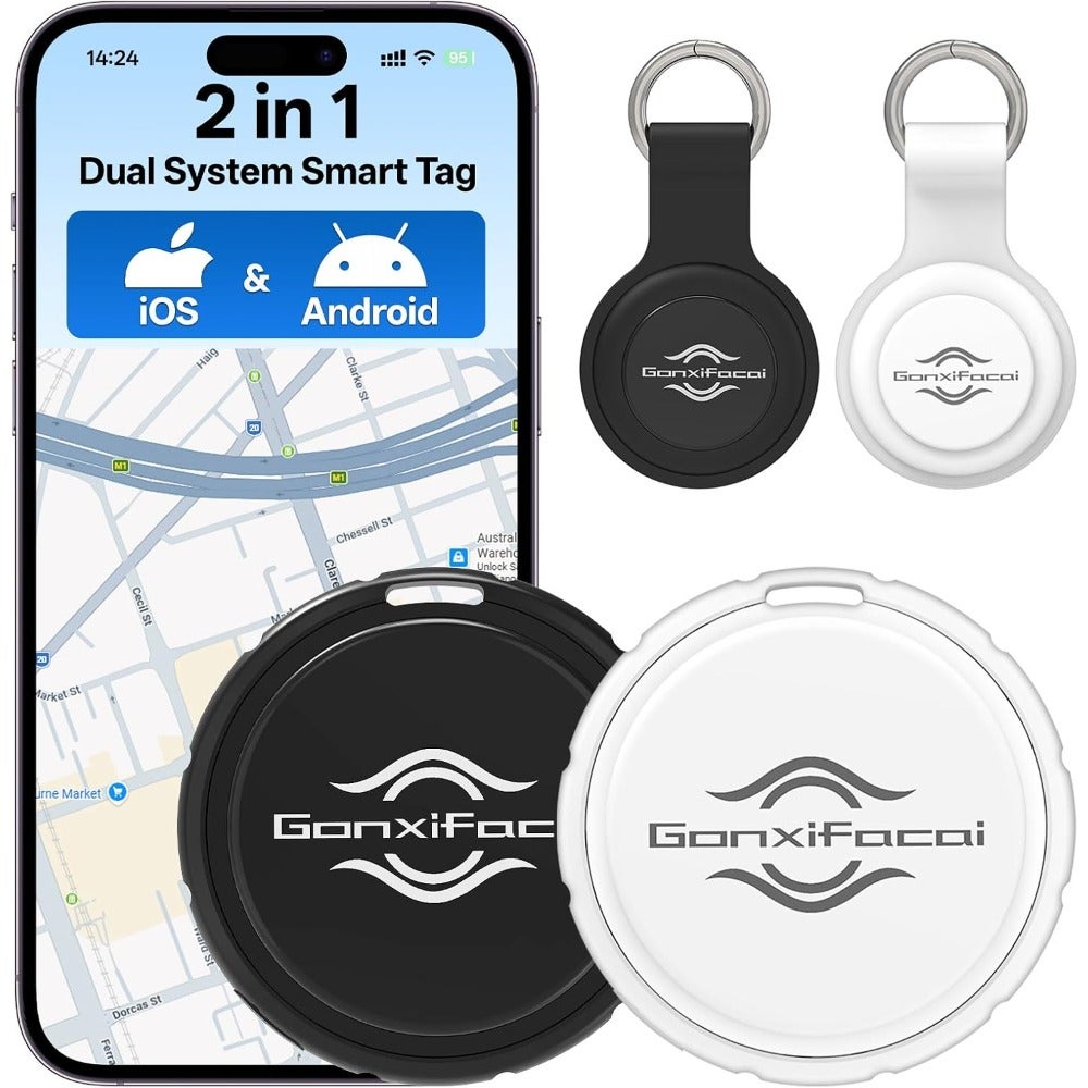 DeoneTag 2 Pack Smart Tracker Tags for iOS and Android Device