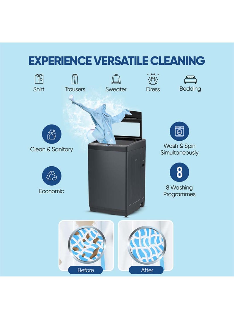 NIKAI 12 Kg Fully Automatic Top Loading Washing Machine With Pump Models, Auto Imbalance Control, Silent Operation, Quick Wash, Stainless Steel Drum, Power Off Memory, Child Lock 38.31 kW 12 kg 38.31 kW NWM1200TQB Dark Grey - Image 3