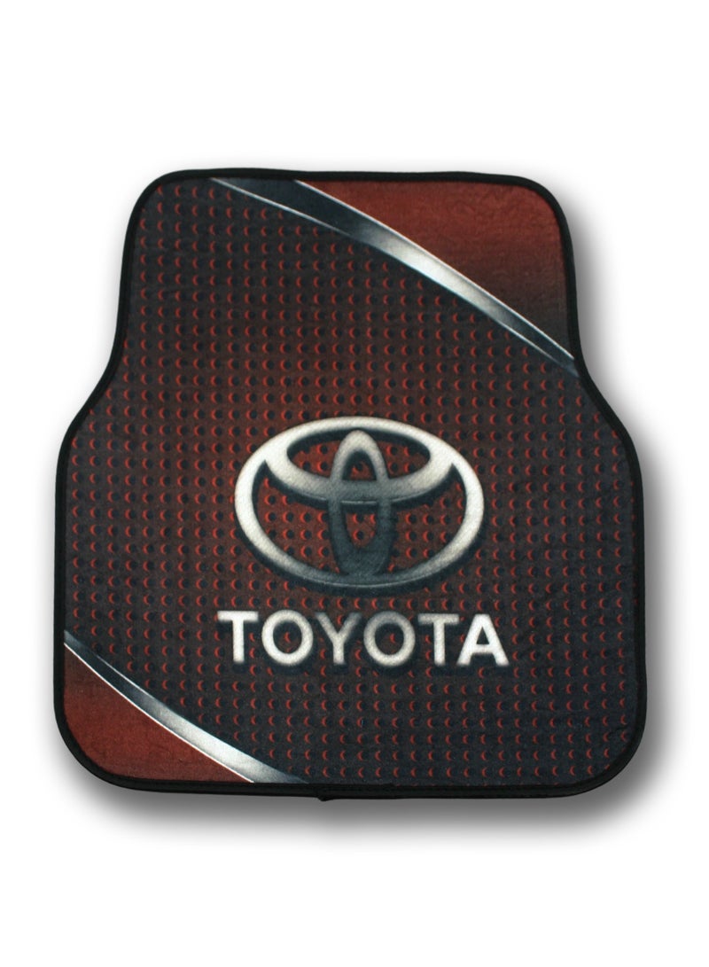 طقم دواسات سيارة 5 قطع متوافقة مع جميع سيارات تويوتا تصميم مانع للانزلاق لحماية أرضية السيارة من الأتربة والطين والمياه والانسكابات مصنوعة من خامات متينة سهلة التنظيف مناسبة للاستخدام اليومي تشمل الأمام والخلف والقطعة الوسطى ملائمة لسيارات تويوتا السيدان والـ SUV والهاتشباك اكسسوارات داخلية عملية - Image 2