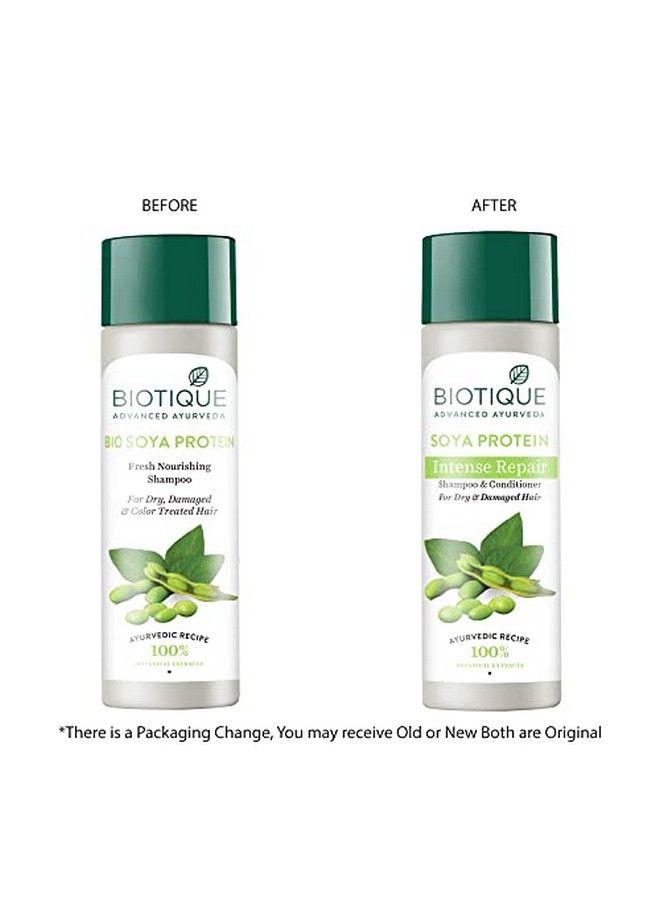 Biotique Soya Protein Intense Repair Shampoo & Conditioner For Dry & Damaged Hair 120 Ml - Image 4