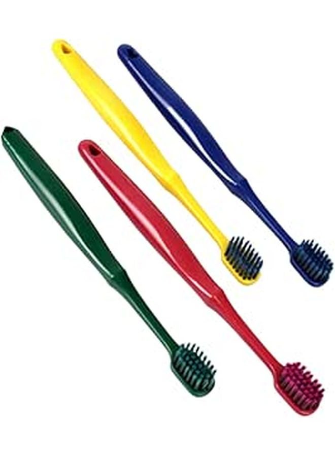 4 قطع فرش أسنان ذات شعيرات ناعمة ورؤوس عريضة للأزواج والأسر بتصميم ألوان متدرجة - Image 1