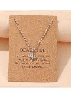 Silver necklace with unique butterfly design with card - pzsku/Z351D7199443E092C5CC4Z/45/_/1672500933/a97365de-5eff-47ed-9733-ed10f0859d1d