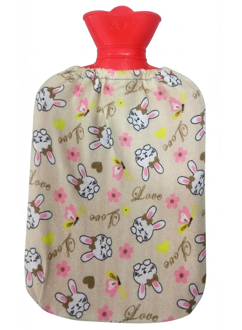 قِربة ماء ساخن مبطنة بقماش ناعم – تصميم لطيف وآمن للاستخدام اليومي