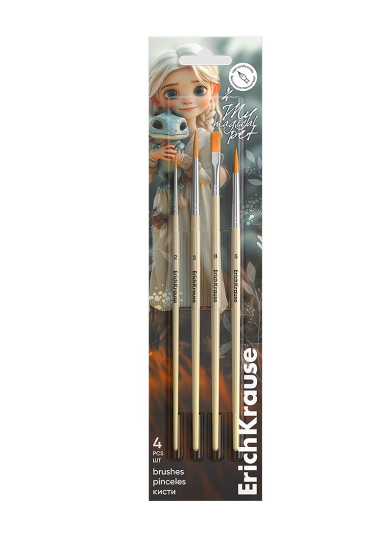ErichKrause 4-Piece Multipurpose Paint Brush Set - Image 1