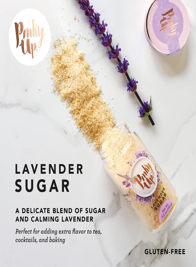 Pinky Up Lavender Sugar, 3.5oz Lavender Finishing Sugar, Flavored Sweetener for Tea and Cocktails, Cocktail Rimmer, Home Bar Accessories Margarita Party - Image 2