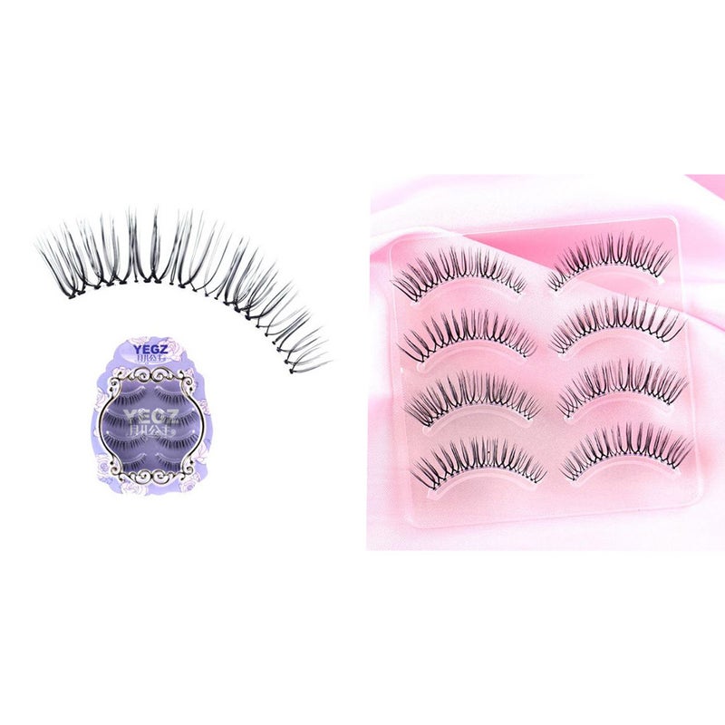 8 Pairs Nautural False Eyelashes Lifelike Fake Eyelashes Handmade Fiber Eyelashes for Woman - Image 5