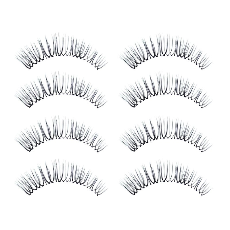 8 Pairs Nautural False Eyelashes Lifelike Fake Eyelashes Handmade Fiber Eyelashes for Woman - Image 3