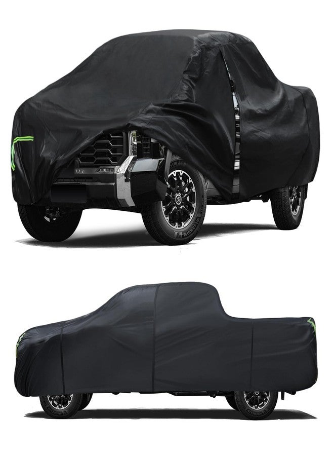 Qualencey Car Cover Custom Fit for Toyota Tundra 2007-2025,6 Layers Truck Cover Waterproof All Weather for Automobiles,Outdoor Full Exterior Cover Black,Up to 233.6 inch, 5.5 Bed Length - Image 1
