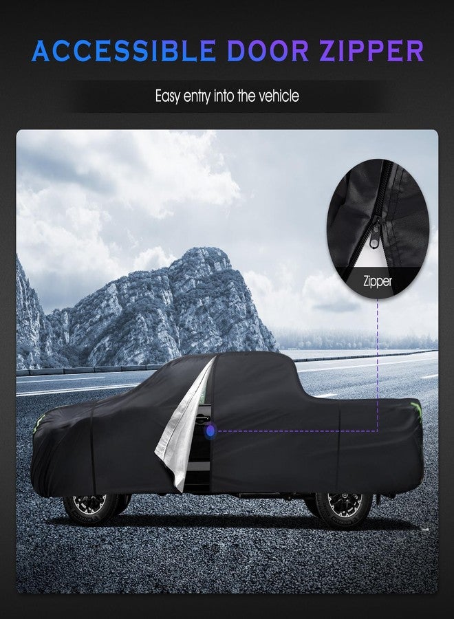 Qualencey Car Cover Custom Fit for Toyota Tundra 2007-2025,6 Layers Truck Cover Waterproof All Weather for Automobiles,Outdoor Full Exterior Cover Black,Up to 233.6 inch, 5.5 Bed Length - Image 5