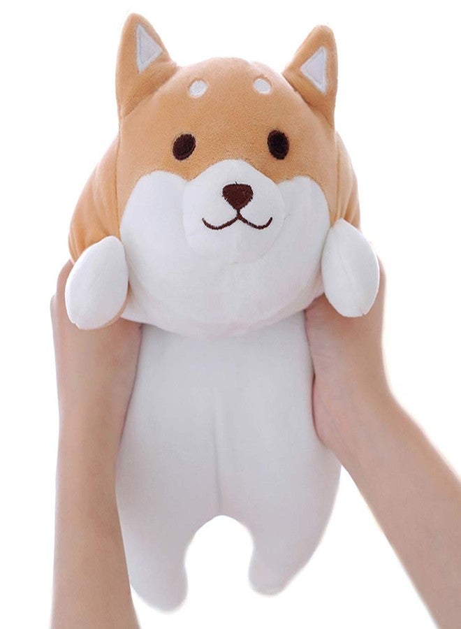 sofipal Shiba Inu Dog Plush Pillow, Cute Soft Corgi Stuffed Animals Doll Toys Gifts for Valentine, Christmas, Birthday, Bed, Sofa Chair (Brown Round Eye, 13.5in) - Image 2