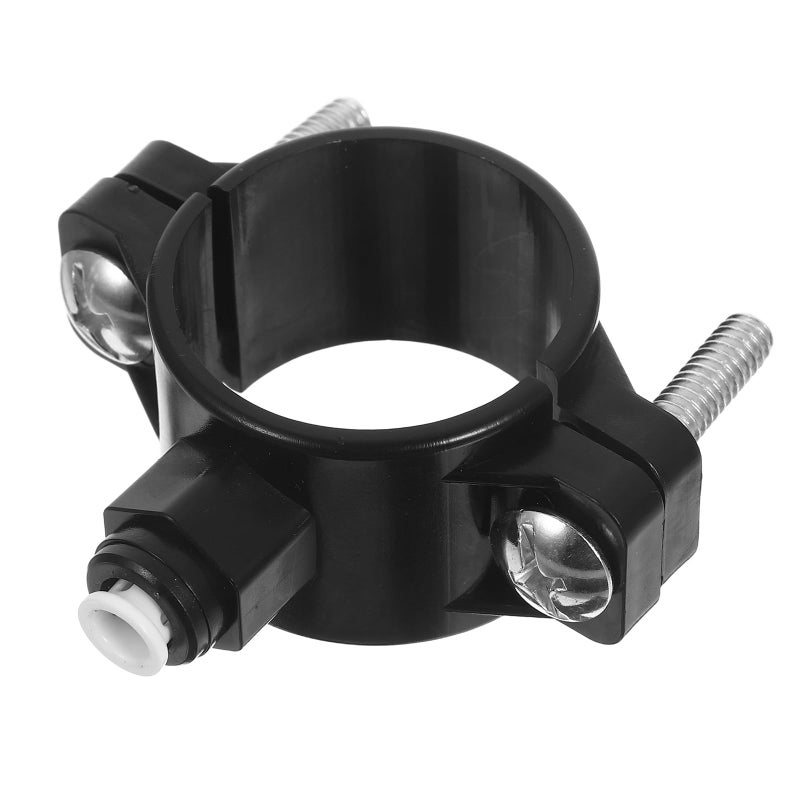 Black Plastic 1 4 Inch Quick Connect Drain Saddle Valve Clamp For RO Water Filters - Image 2