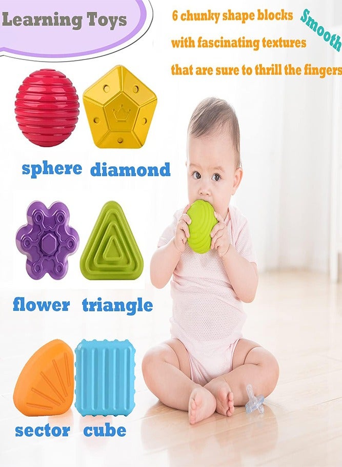 AMERTEER Colorful Cube Sorter with 6 Multi Sensory Shapes Toddler Developmental Learning Toys for Ages 6-18 Months. - Image 5