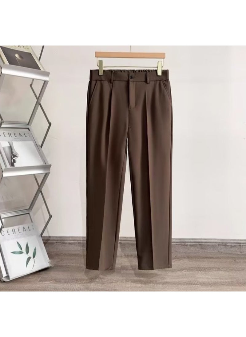 Generic - Spring Summer Mens Casual Slacks Korean-style Trousers Black - Image 1