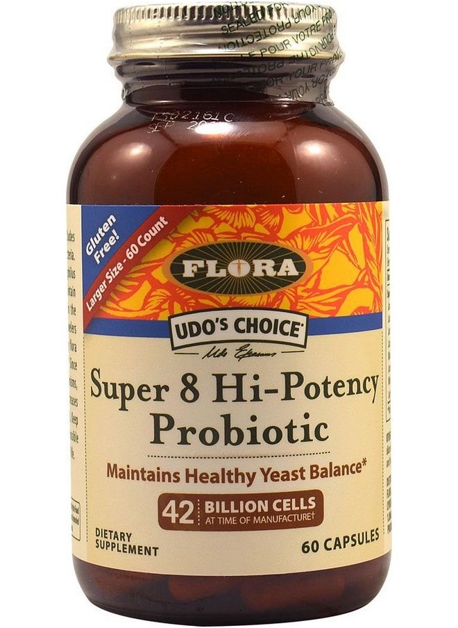 Flora Super 8 Hipotency Probiotic 42 Billion Cfu Raw 60 Count  - Image 2