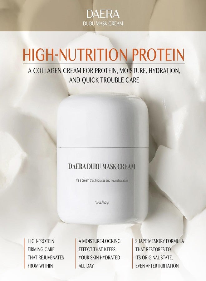 DAERA Korean DUBU Cream Glass Skin Care, Deep Hydrating Repairing Nourishing for Dry and Sensitive Skin, Panthenol, Niacinamide, Adenosin, Korean Moisturizer - Image 2
