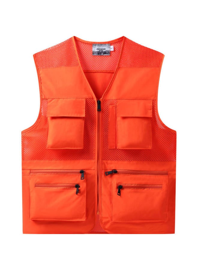 Breathable Reflective Vest Emergency Management Fire Medical Rescue Safety Work Clothes Volunteer Vest Printed Logo