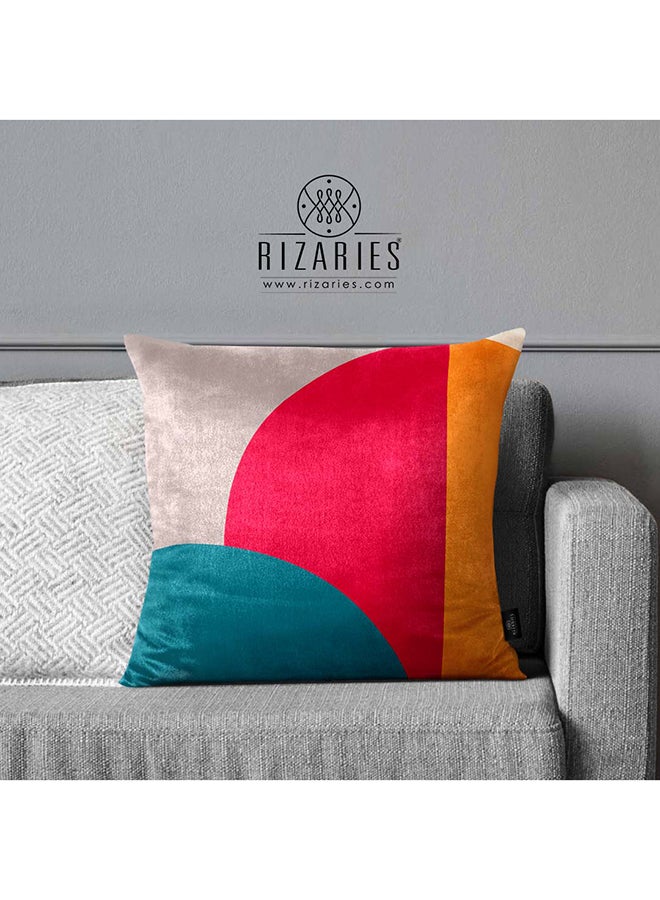 RIZARIES SuperSoft Colorful Rounds Throw Cushion - Image 2