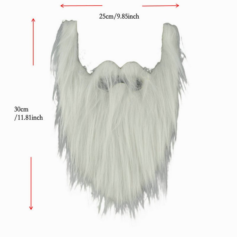 2026 New New Year'S Old Man Fake Beard Set White Beard + Eyebrows 24H Delivery - Image 3