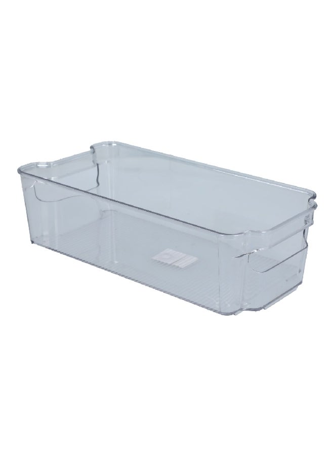 Felli Stackable Easy to Clean Plastic Fridge Storage Organizer Clear 32 x 21 x 9 cm FF-8105M - Image 2