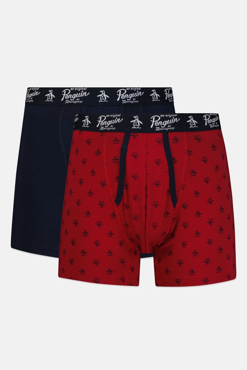 Original Penguin شورت بوكسر رجالي من قطعتين بطبعة شاملة، متعدد الألوان - Image 1