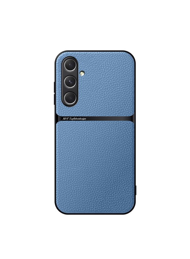 S-TOP Case For Samsung Galaxy M35 5G Litchi Leather Magnetic Full Coverage Shockproof Phone Case - Image 1