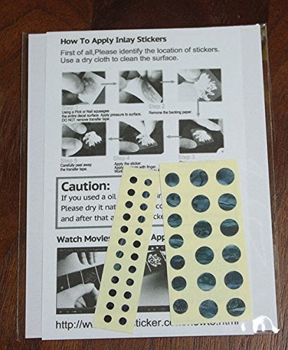 Inlaystickers Inlay Sticker F-085CD-BP-AZ Fret Markers for Guitars & Bass - Custom Dots Set - Black Pearl - Image 5