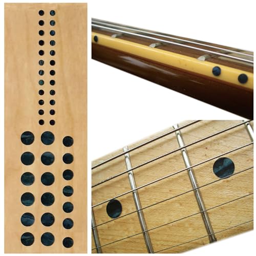 Inlaystickers Inlay Sticker F-085CD-BP-AZ Fret Markers for Guitars & Bass - Custom Dots Set - Black Pearl - Image 1