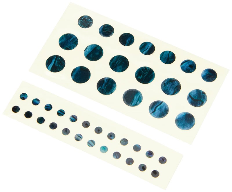 Inlaystickers Inlay Sticker F-085CD-BP-AZ Fret Markers for Guitars & Bass - Custom Dots Set - Black Pearl - Image 3
