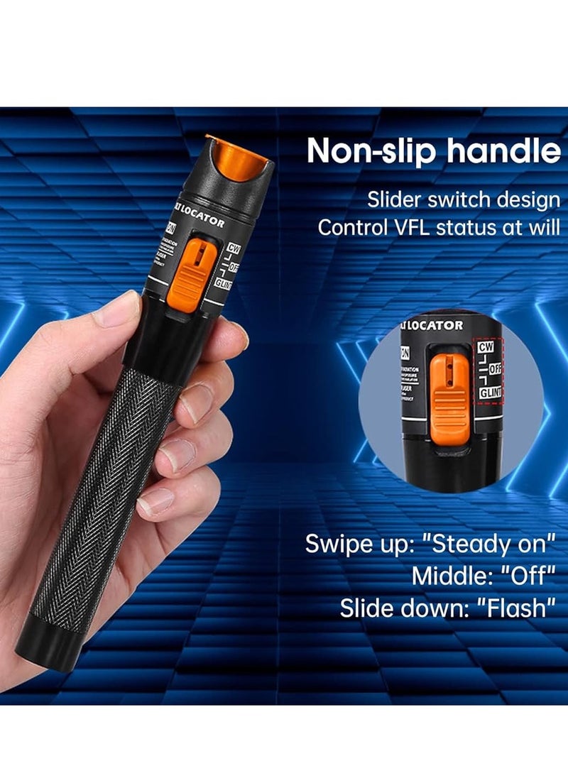 QLIGHT VFL10mW Visual Fault Locator,10KM Fiber Optic Cable Tester Meter with 2.5 mm Universal Connector FC/SC/ST Adapter Pen for CATV Telecommunications Engineering Maintenance  - Image 3