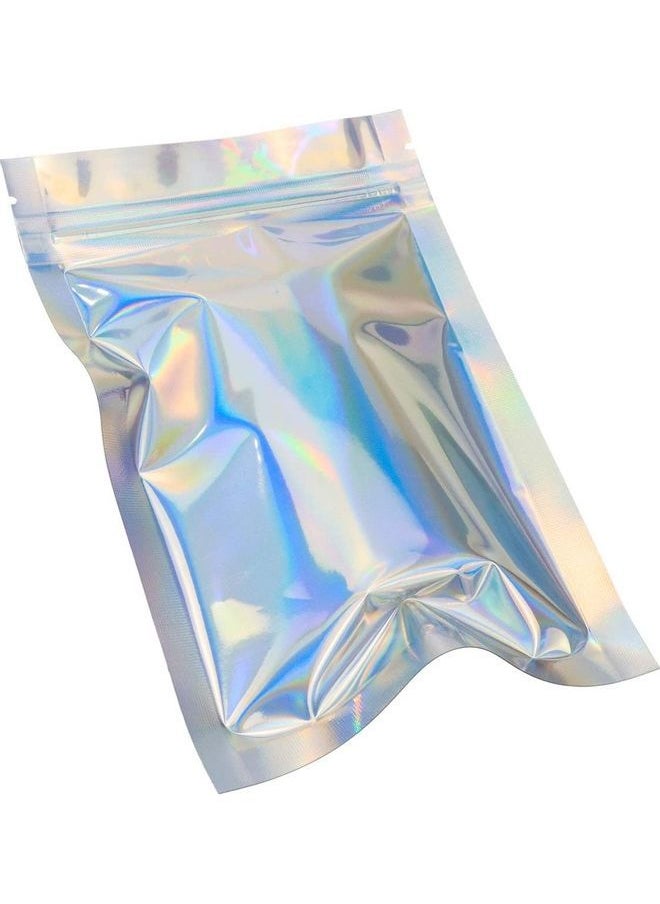 NIBEMINENT - 100-Piece Resealable Smell Proof Bag Set Clear/Silver/Blue 10x15cm - Image 1
