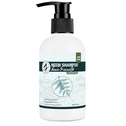 Zatural Neem Shampoo Gentle Scalp Hair Cleanser with Botanical Extracts Moisturizing Wash for Softness Volume and Shine 8 Fl Oz - Image 2