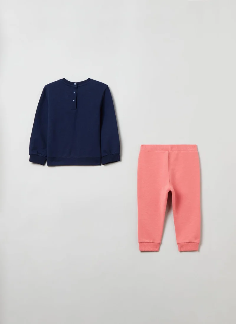 Ovs Plush jogging set with rabbit patch