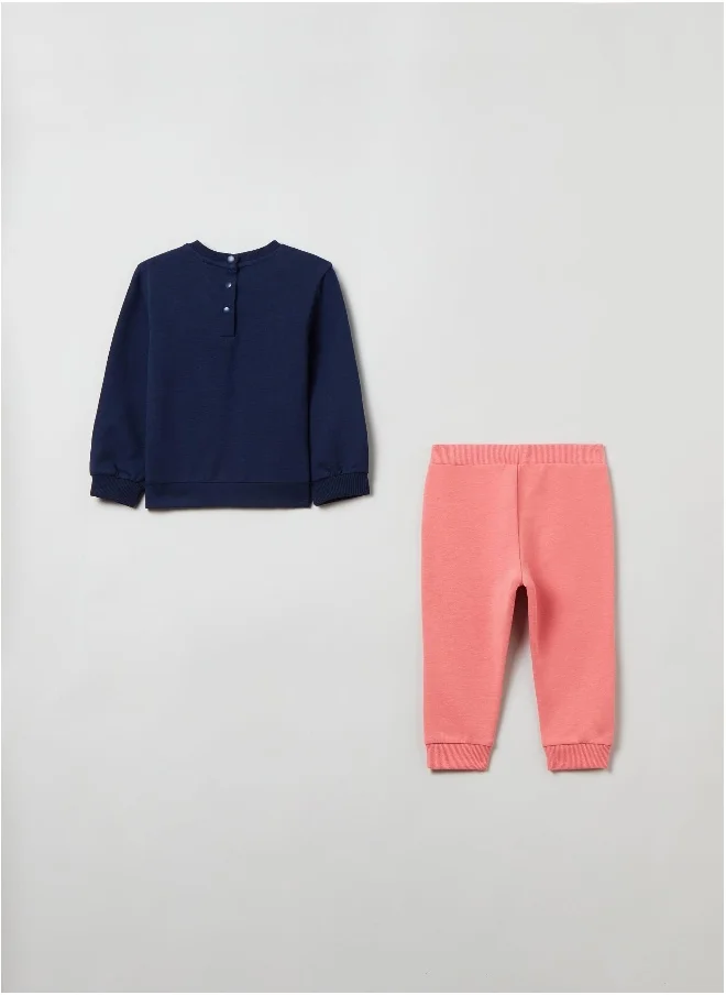 Ovs Plush jogging set with rabbit patch