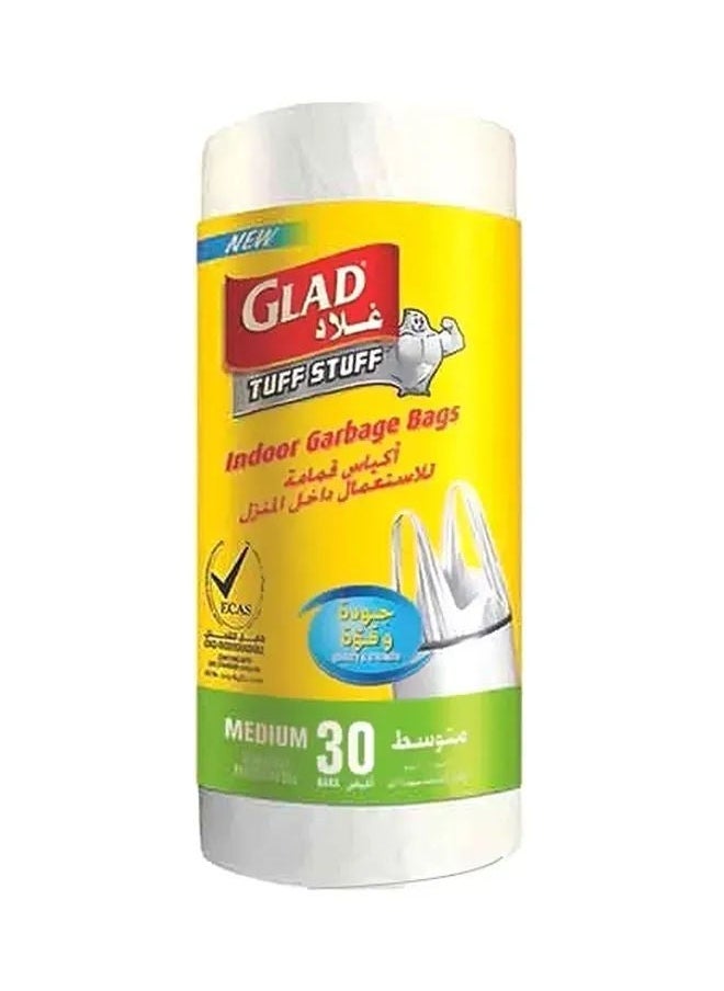 Glad Garbage Bag With Handle, M, 30 Pcs 