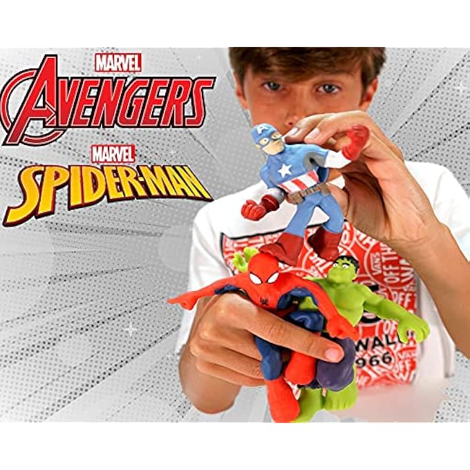 Ja-Ru Marvel Avengers Stretchy Toys Heroes Squish & Pull Toys (2 Units Assorted) Hulk & Spiderman Calming Fidget Toy, Stress Toys for Kids & Boys Toys DEF-6900-2 - Image 5