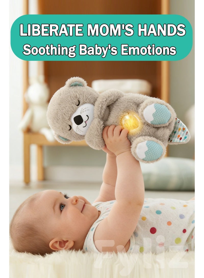 Fyliz Plush Baby Toy, Plush Otter Toy, Soothing Toy with Breathing Effect, Ideal for Use During Sleep - Image 2