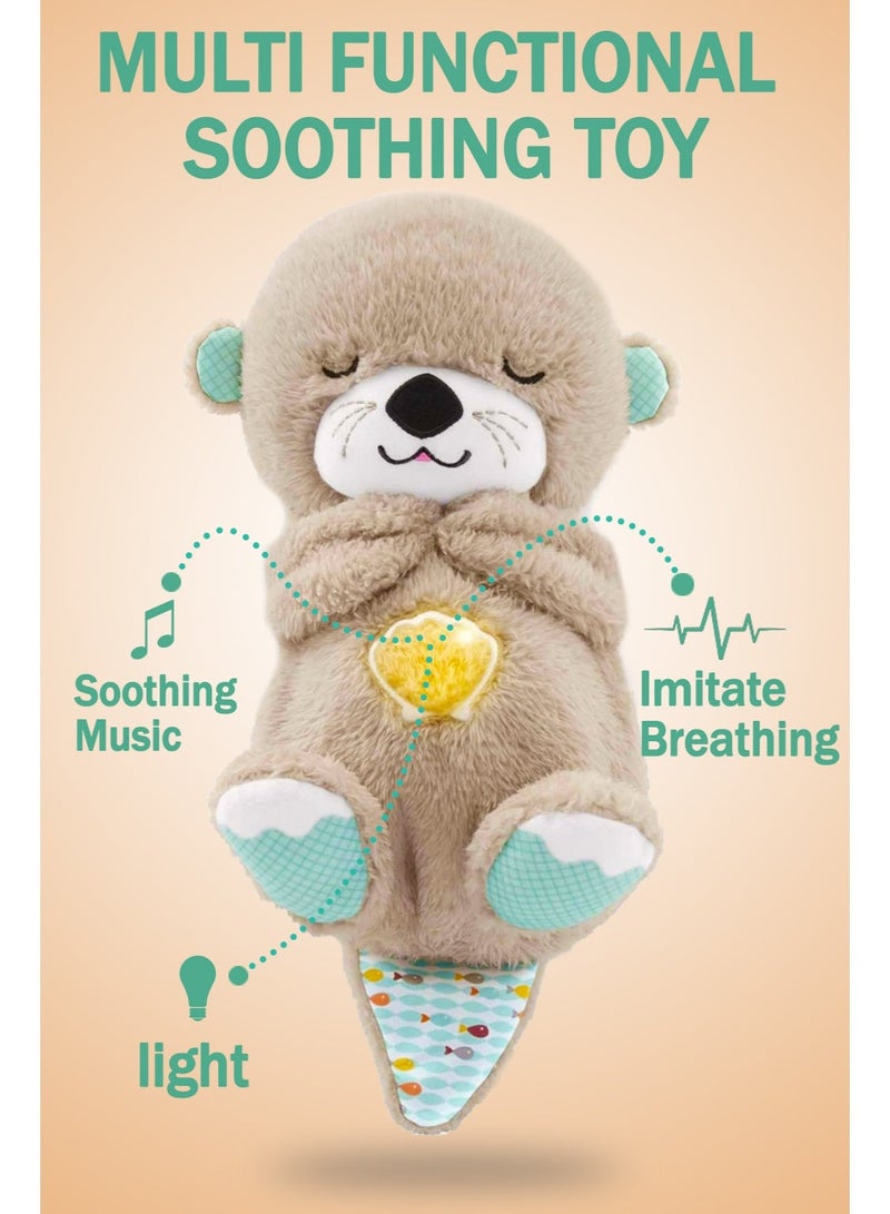Fyliz Plush Baby Toy, Plush Otter Toy, Soothing Toy with Breathing Effect, Ideal for Use During Sleep - Image 3