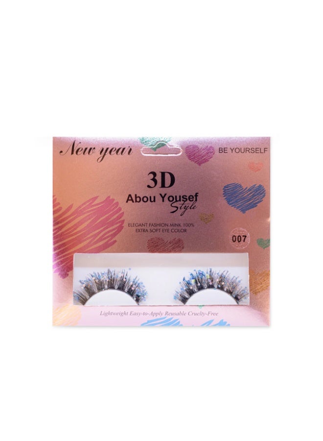 رموش صناعية لامعة بالجليتر ثلاثية الأبعاد – رموش مزينة بلمعة للمكياج والحفلات والمناسبات