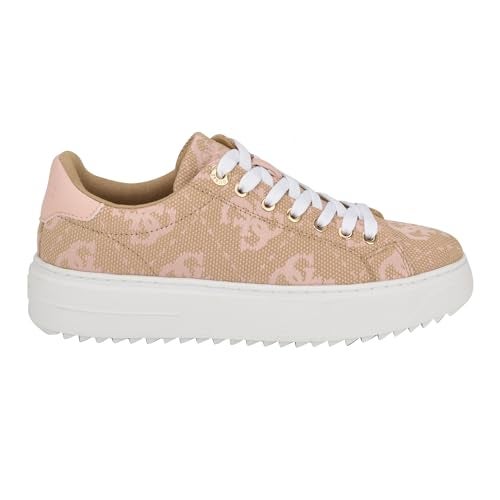 GUESS Women's DENESA Sneaker, Beige/Cameo 681, 11 - Image 5