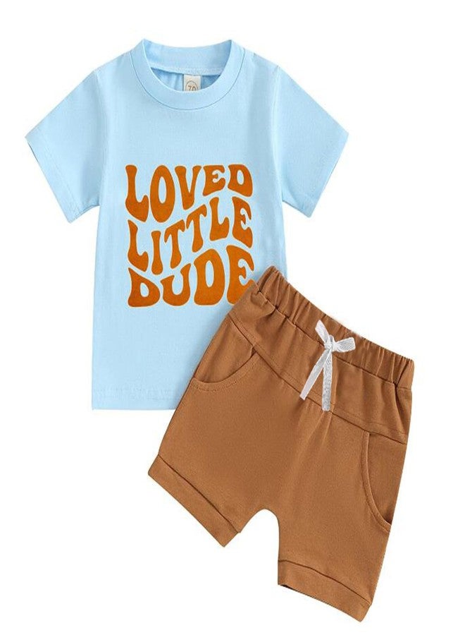 Fernvia Baby Boy Summer Outfits Toddler Funny Letter Short Sleeve T-Shirt Tops Elastic Shorts 2 Piece Clothes Set - Image 1